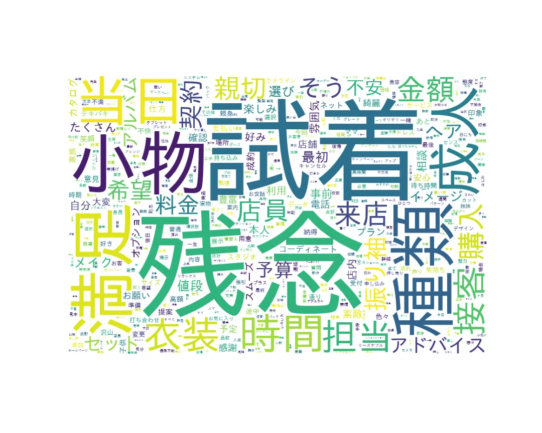 残念 小物 試着などのbadワードが集まった画像
